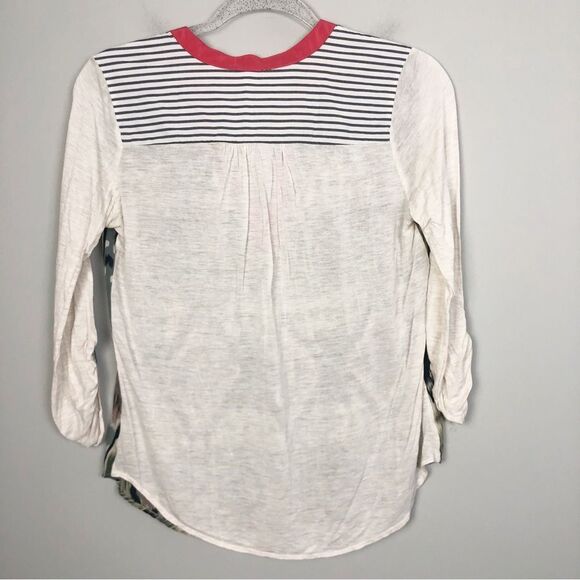 ANTHROPOLOGIE | TINY Sima Ikat Print Long Tab Sleeve Top Women’s Size X-Small - Picture 7 of 10